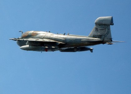 US Navy 040906-N-4374S-003 An EA-6B Prowler conducts a mission over the Arabian Gulf