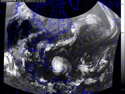 US Navy 040901-N-0000X-001 Satellite image taken from the GOES-12 satellite of Hurricane Frances at approximately 1115 EST