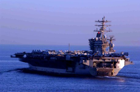 US Navy 041116-N-4776G-083 USS Nimitz (CVN 68) underway in the early morning hours off the California coast