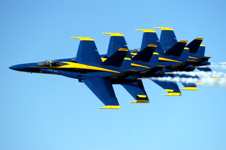 US Navy 041112-N-5328N-030 The Navy's world famous Flight Demonstration Squadron the Blue Angels are captured up close while performing at their homecoming air show aboard Naval Air Station Pensacola