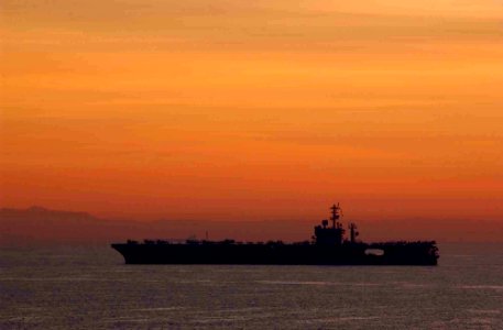 US Navy 041116-N-4776G-041 USS Nimitz (CVN 68) underway in the early morning hours off the California coast