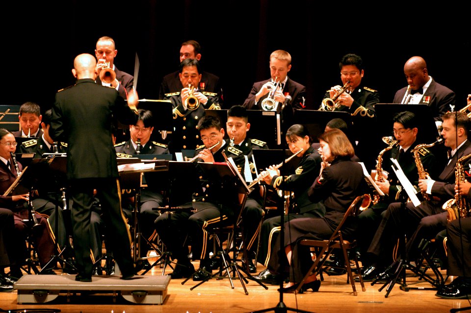 US Navy 041219-N-1194D-012 Members of the Seventh Fleet and Japanese Maritime Self-Defense Force bands perform together during a holiday concert