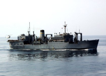 US Navy 041021-N-4374S-012 The Military Sealift Command (MSC) combat store ship USNS Saturn (T-AFS 10), underway in the Arabian Gulf