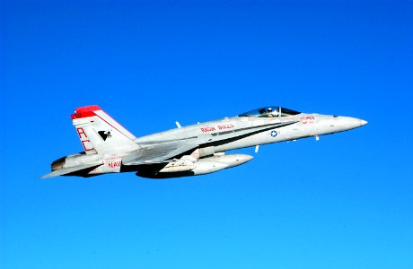 US Navy 041126-F-3188G-161 An F-A-18C Hornet assigned to the Bulls of Strike Fighter Squadron Three Seven (VFA-37), conducts a mission over Iraq during Operation Iraqi Freedom (OIF)