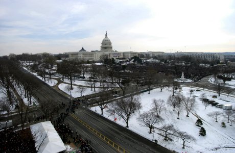 US Navy 050120-F-1166S-001 he U.S. Capitol prepares for the 2005 Presidential Inauguration in Washington, D.C