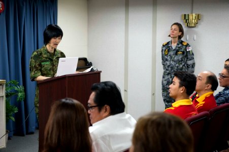 USNS Mercy holds a Women, Peace and Security meeting in the Philippines during Pacific Partnership 2015 150723-N-UQ938-114