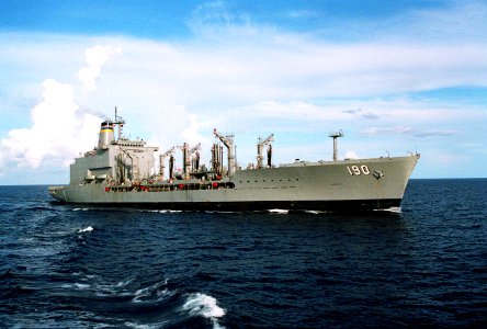 USNS Andrew J. Higgins (T-AO-190) underway on 1 August 1990 (6475998)