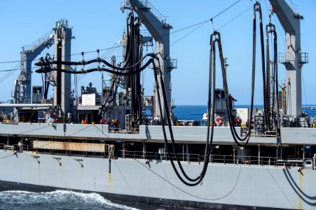 USS America's first underway replenishment 141001-N-MD297-071