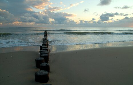 Coast dawn sand photo