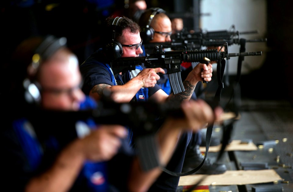 USS America conducts a live-fire exercise. (35830087700)