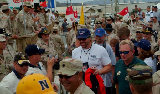 US Navy 050512-N-0962S-084 Two-time consecutive Academy of Country Music Entertainer of the Year Toby Keith signs autographs and takes photos with Sailors, Marines, and soldiers