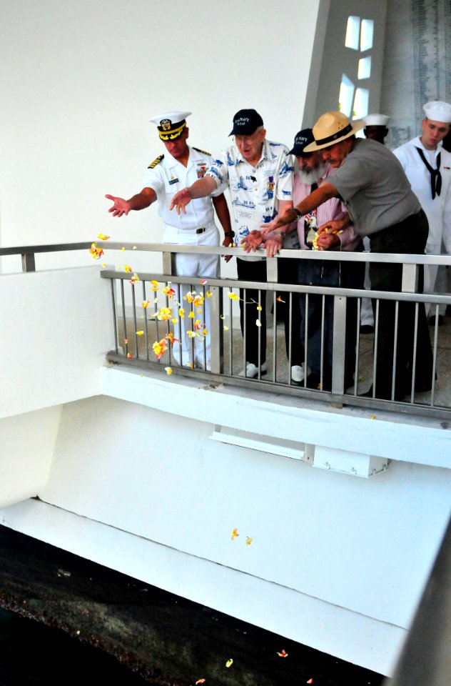 USS Arizona survivor visits memorial 130606-N-QG393-190