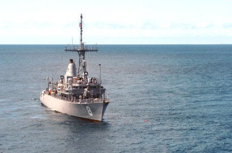 US Navy 050506-N-8252B-136 The mine warfare countermeasure ship USS Devastator (MCM 6) participates in a maritime homeland security and defense exercise near the ports of Los Angeles and Long Beach, Calif