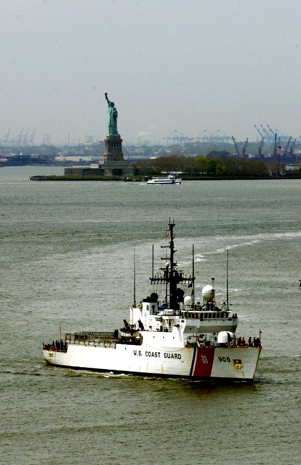 US Navy 050426-G-3948H-002 The U.S. Coast Guard Cutter Spencer (WHEC 36), homeported in Boston, Mass., visits New York City for a mid-patrol break. The Spencer's crew spent four weeks conducting fisheries and homeland security
