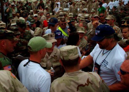 US Navy 050512-N-0962S-077 Two-time consecutive Academy of Country Music Entertainer of the Year Toby Keith signs autographs and takes photos with Sailors, Marines, and soldiers
