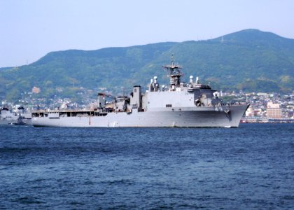 US Navy 050517-N-2385R-063 The amphibious dock landing ship USS Fort McHenry (LSD 43) leaves her homeport of Sasebo, Japan to take part in this year's regional maritime and theater security cooperation exercise, Cooperati