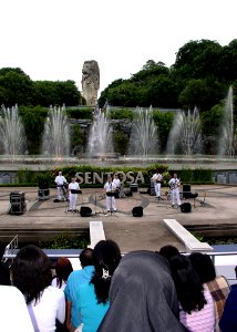 US Navy 050611-N-4104L-001 The Seventh Fleet Band Orient Express performs for hundreds of visitors at to Singapore's Sentosa Island Musical Fountain