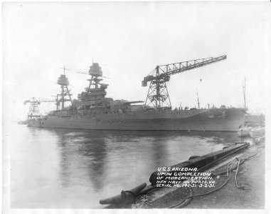 USS Arizona after 1931 modernization NARA 19-LC-19B-2