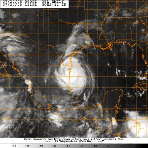 US Navy 050720-N-0000W-002 Satellite image taken from the GOES-12 satellite of Hurricane Emily