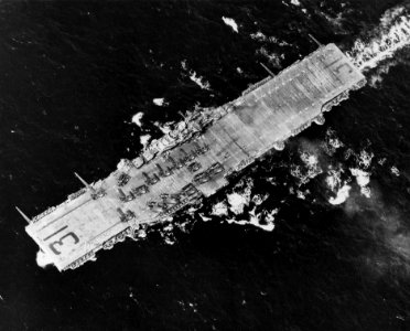 USS Bon Homme Richard (CV-31) aerial view 1945