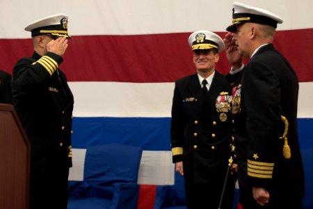 USS Bonhomme Richard (LHD 6) Amphibious Squadron (PHIBRON) 11 Change of Command Ceremony 170109-N-XT039-409