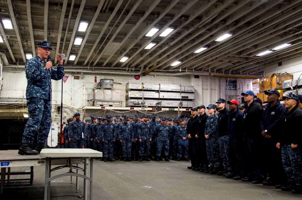 USS Bonhomme Richard (LHD 6) Frocking Ceremony 161202-N-AY934-206