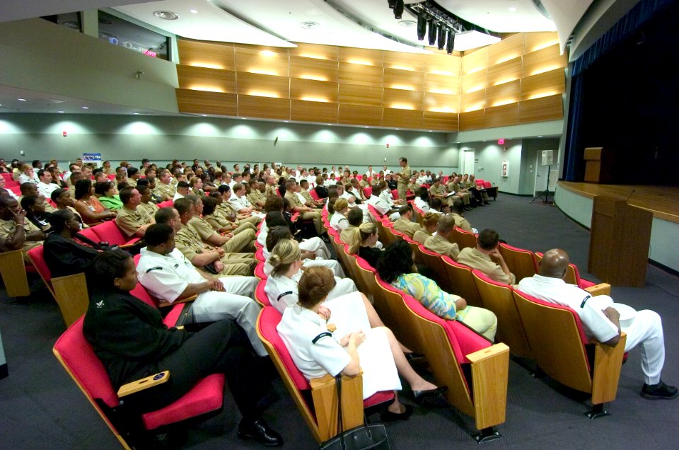 US Navy 050726-N-0295M-002 Chief of Naval Operations Adm. Mike Mullen conducts an all hands call