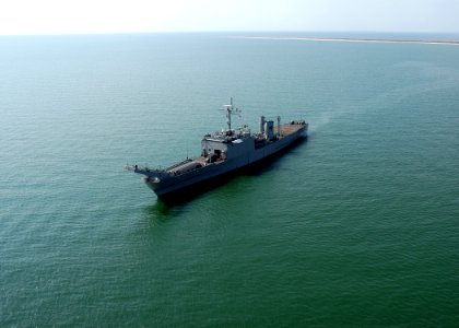 US Navy 050909-N-8154G-168 The Mexican Navy amphibious ship Papaloapan (P-411) sits off the coast of Mississippi preparing to assist with Hurricane Katrina relief efforts along the Gulf Coast