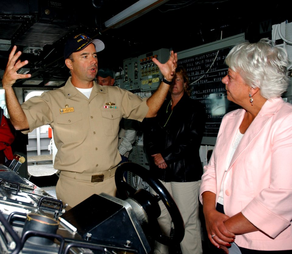 US Navy 050812-F-4201N-048 Alaska's Mayor Vanta Shafer and other members of the City Council. Russell was in Seward for a goodwill port visit Aug. 11-14