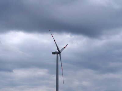 Wind energy pinwheel current photo