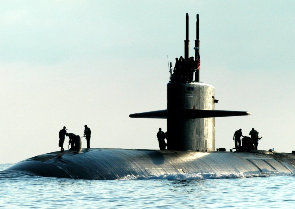 US Navy 051014-N-0780F-002 The Los Angeles-class fast attack submarine USS Philadelphia (SSN 690) arrives in Souda Harbor for a routine port visit