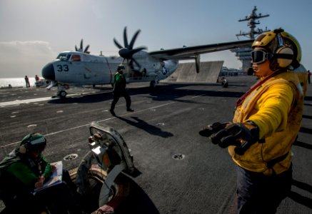 USS Carl Vinson flight operations 150303-N-TP834-978