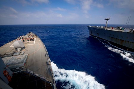 USS Carney Conducts Underway Replenishment (43944146071)