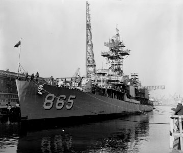 USS Charles R. Ware (DD-865) at the New York Navy Yard c1962 photo