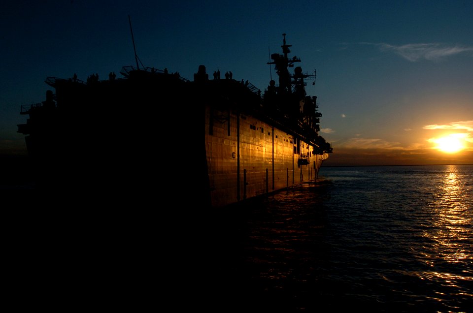 US Navy 051118-N-9866B-387 The amphibious assault ship USS Peleliu (LHA 5) prepares to pull into her homeport of Naval Station San Diego