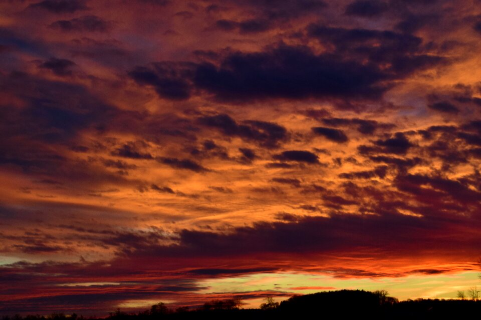 Panorama dusk clouds