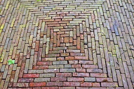 Paving bricks bricklaying pattern photo