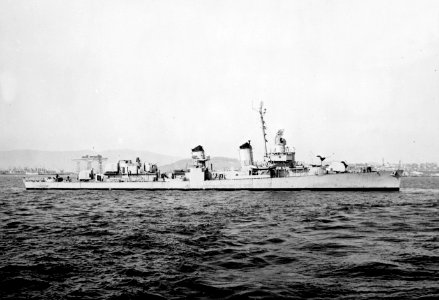 USS David W. Taylor (DD-551) off the San Francisco Naval Shipyard on 15 March 1957