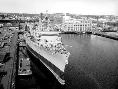 USS Detroit (AOE-4) at the Puget Sound Naval Shipyard c1970 photo