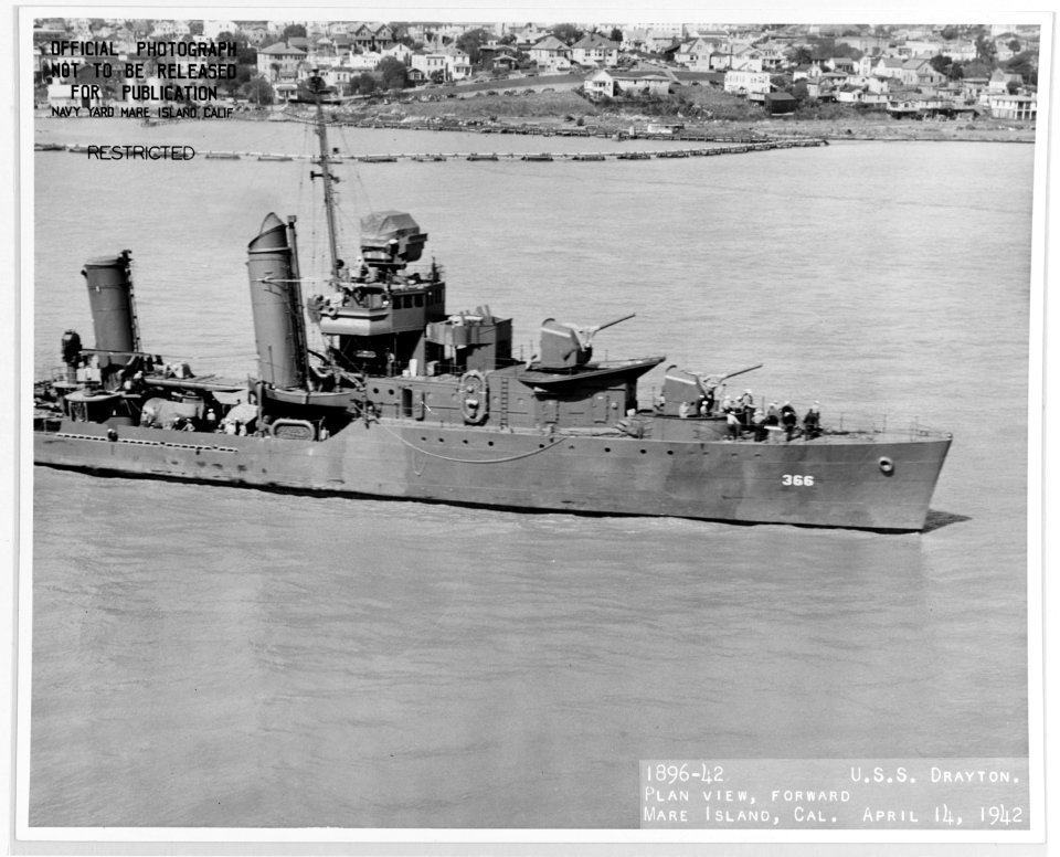 USS Drayton (DD-366) - 19-N-29186