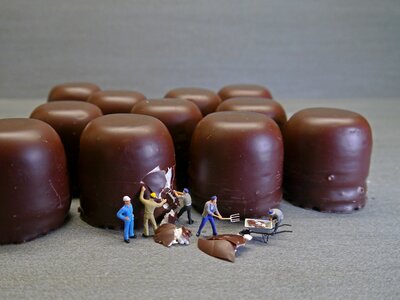 Poster miniature model railway figures