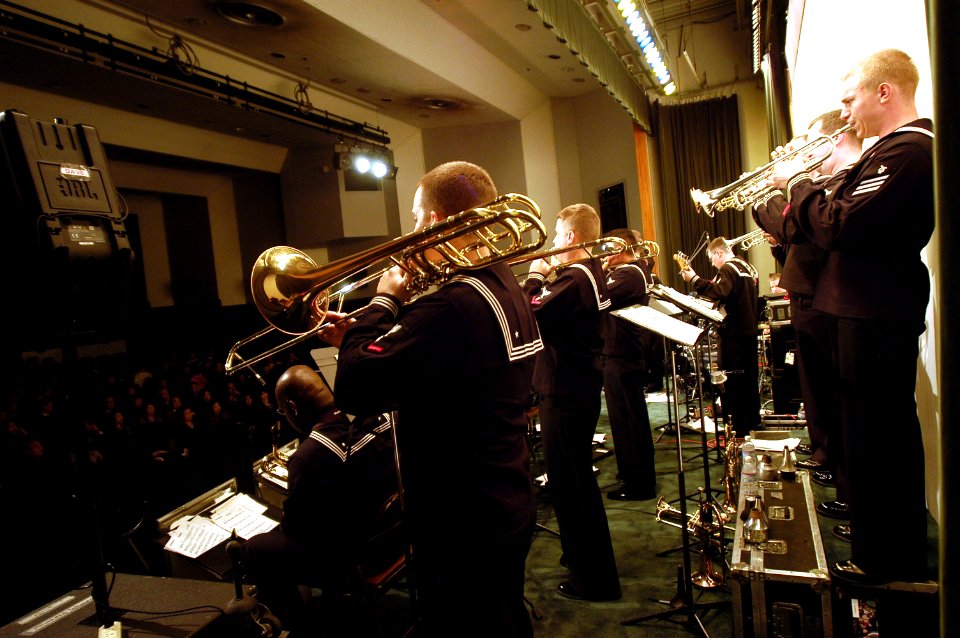 US Navy 060122-N-1194D-004 The Seventh Fleet Band Far East Edition plays a concert at Sasebo Navy Base's Showboat Theater