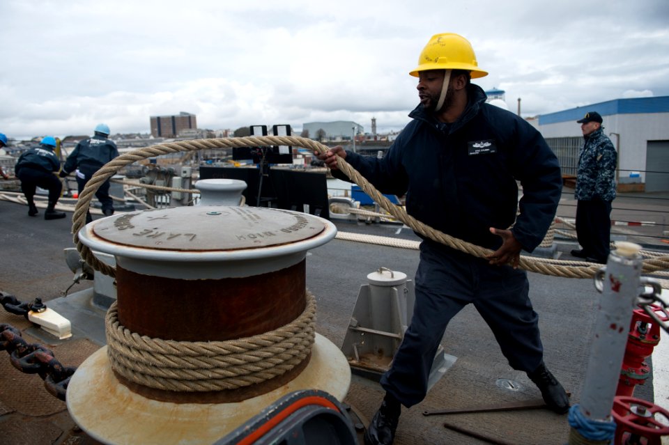 USS Donald Cook sea-and-anchor detail 150402-N-JN664-230