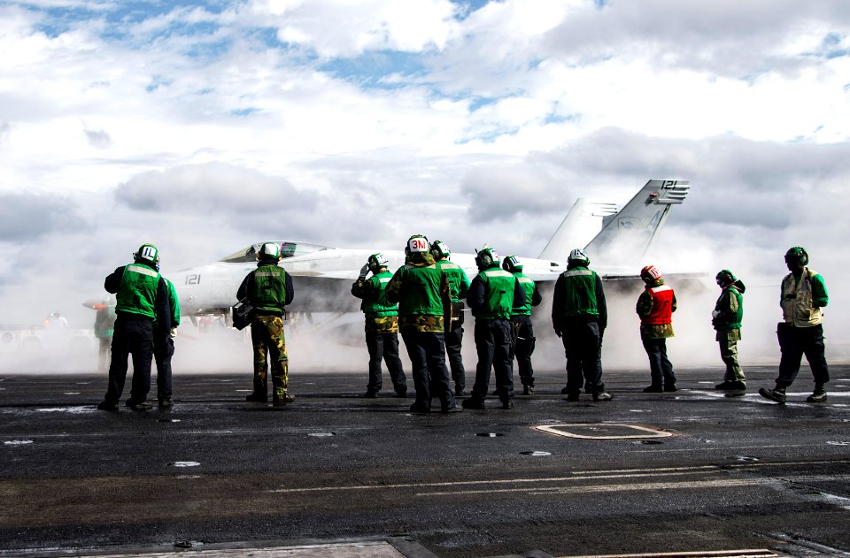 USS Dwight D. Eisenhower conducts flight operations. (32384468300)