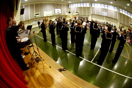 US Navy 060120-N-1194D-005 The Seventh Fleet Band plays a rousing concert for the children of Sasebo Elementary School