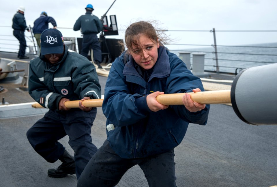 USS Donald Cook flag officer sea training 150401-N-JN664-192