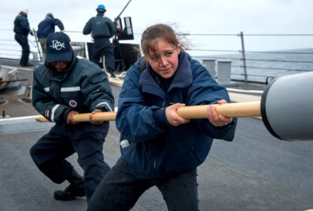 USS Donald Cook flag officer sea training 150401-N-JN664-192