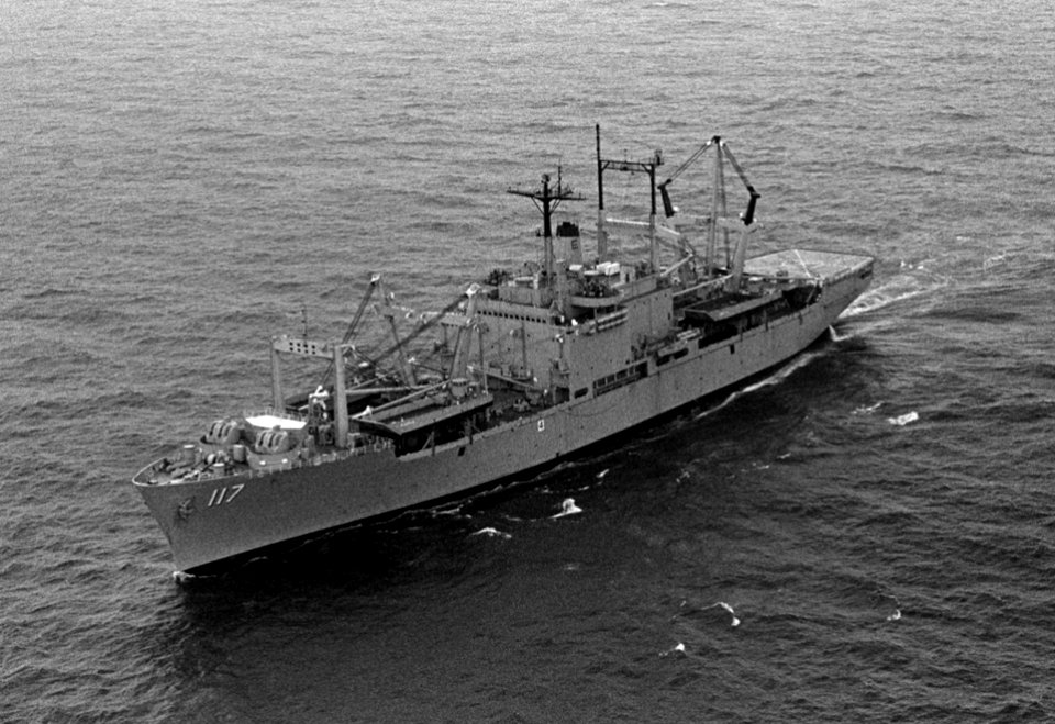 USS El Paso (LKA-117) underway 1983