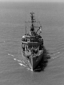 USS Engage (MSO-433) bow view c1954 photo