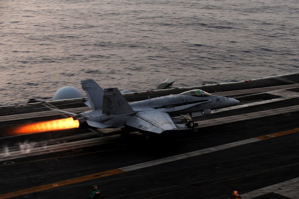 USS Dwight D. Eisenhower conducts flight operations. (8575407208)
